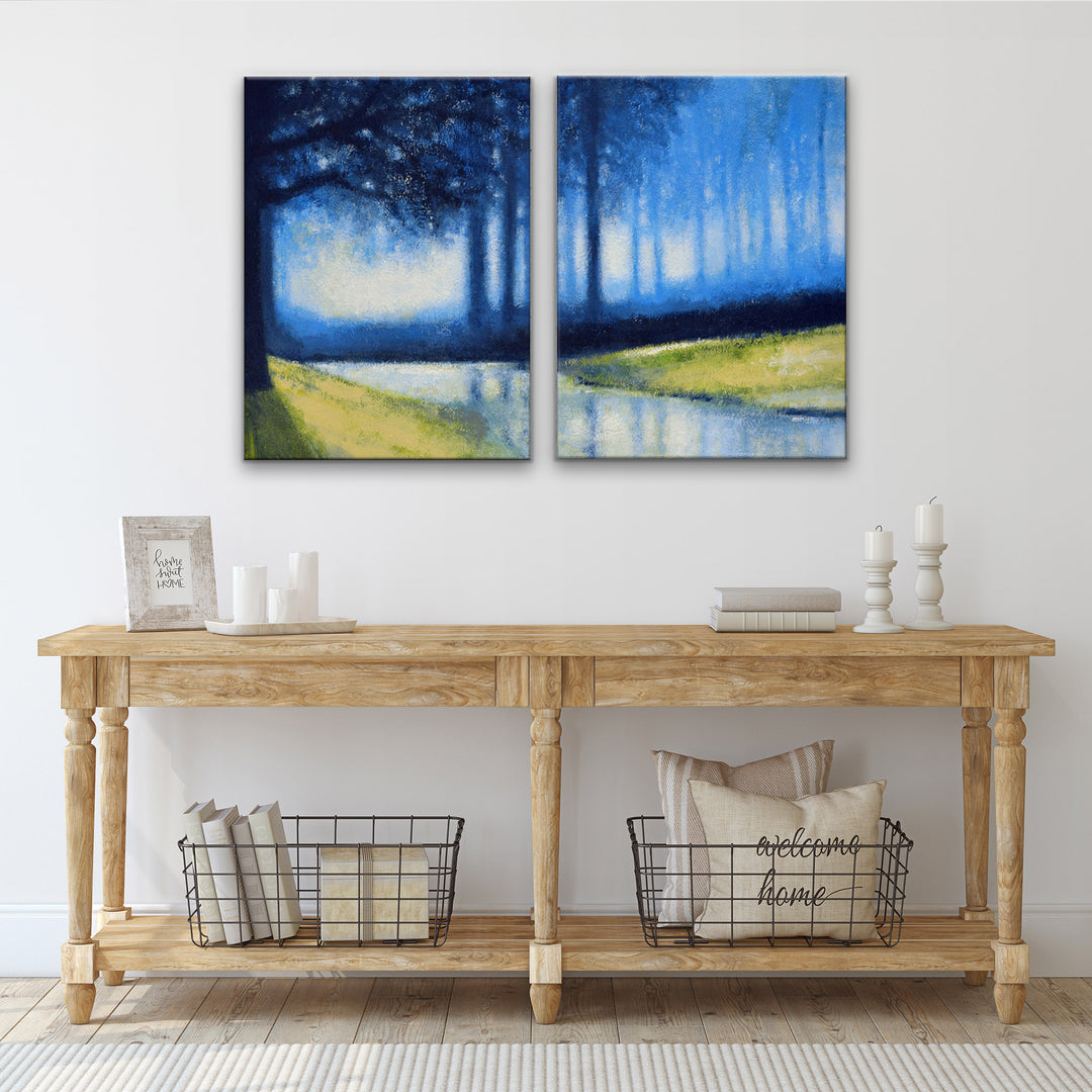 Crystal Creek' 2 Piece Wrapped Canvas Wall Art Set