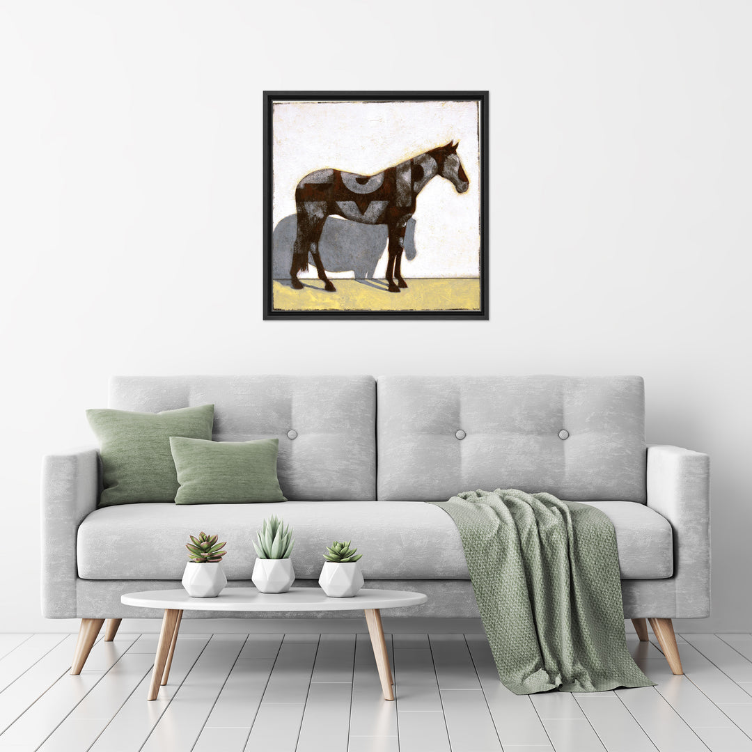 Modern Pinto Framed Canvas Wall Art
