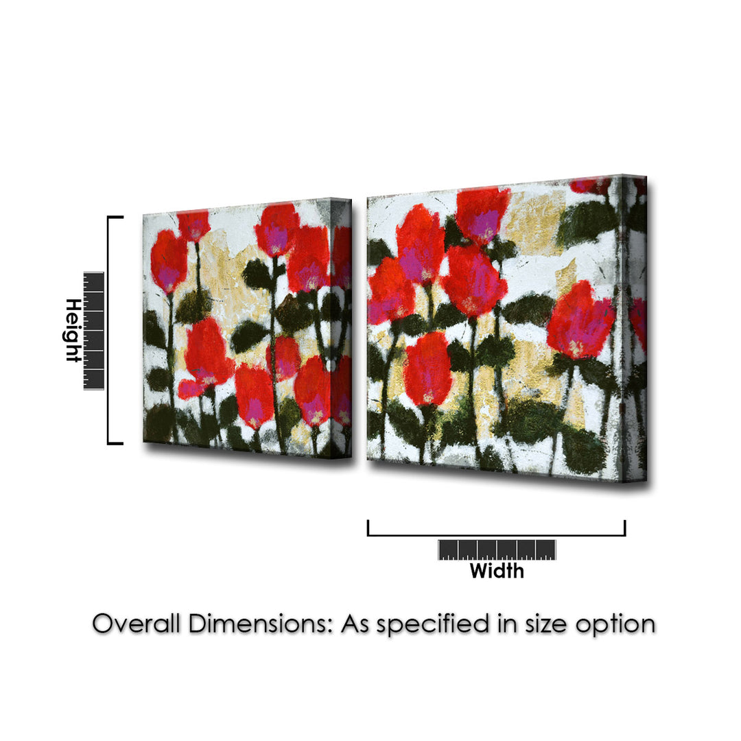 Heartbeats I/II' 2 Piece Wrapped Canvas Wall Art Set