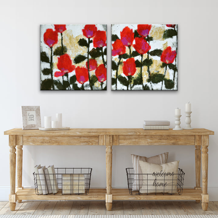 Heartbeats I/II' 2 Piece Wrapped Canvas Wall Art Set