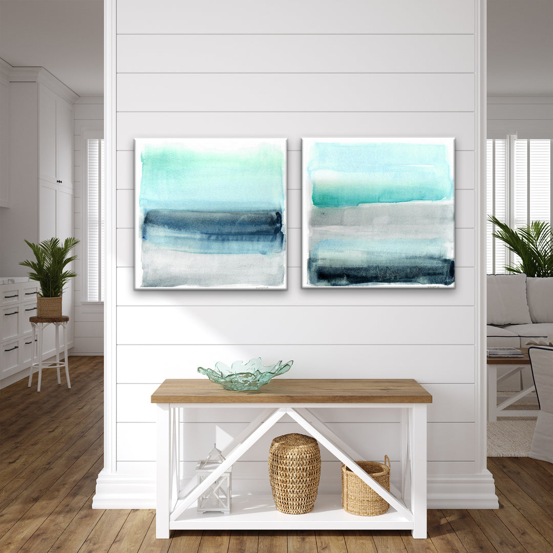 Linear Energy I/II' Wrapped Canvas Wall Art Set