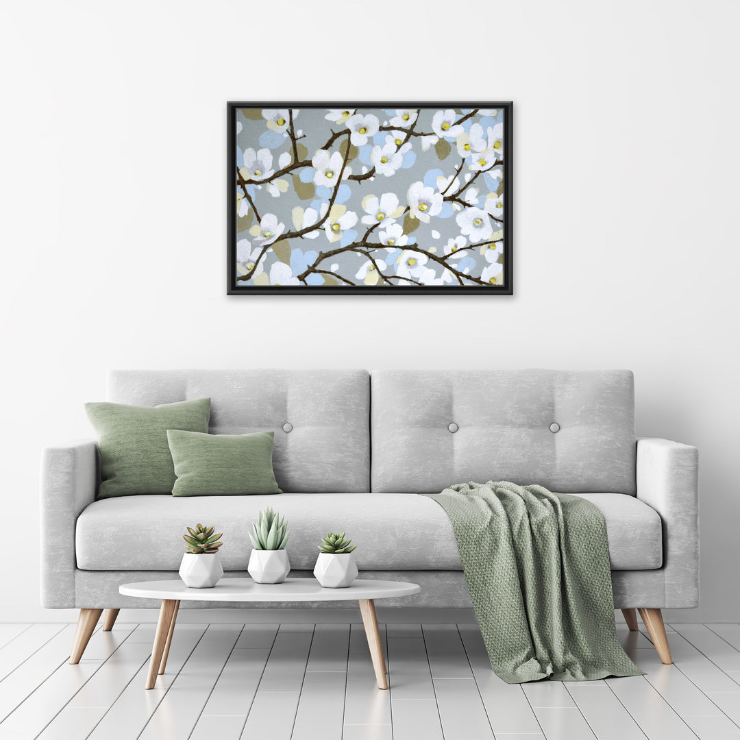 Dogwood Blossoms Framed Canvas Wall Art