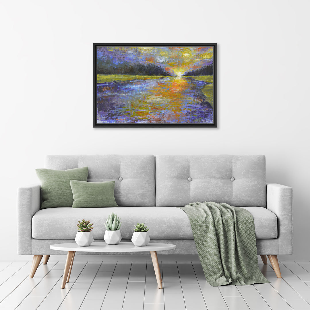 Canyon Sunset Framed Canvas Wall Art