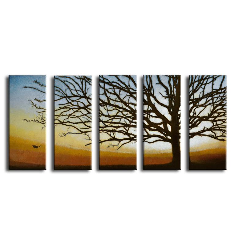 'The Last Leaf' 5 Piece Wrapped Canvas Wall Art Set