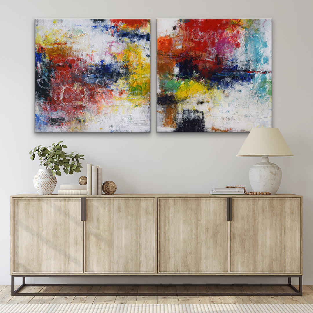 Rejuventated I/II' 2 Piece Wrapped Canvas Wall Art Set