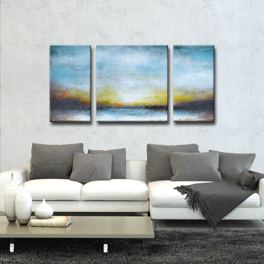 'Twilight' 3 Piece Wrapped Canvas Wall Art Set