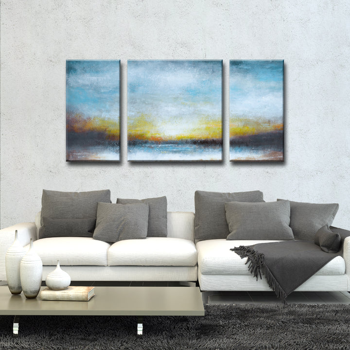 'Twilight' 3 Piece Wrapped Canvas Wall Art Set