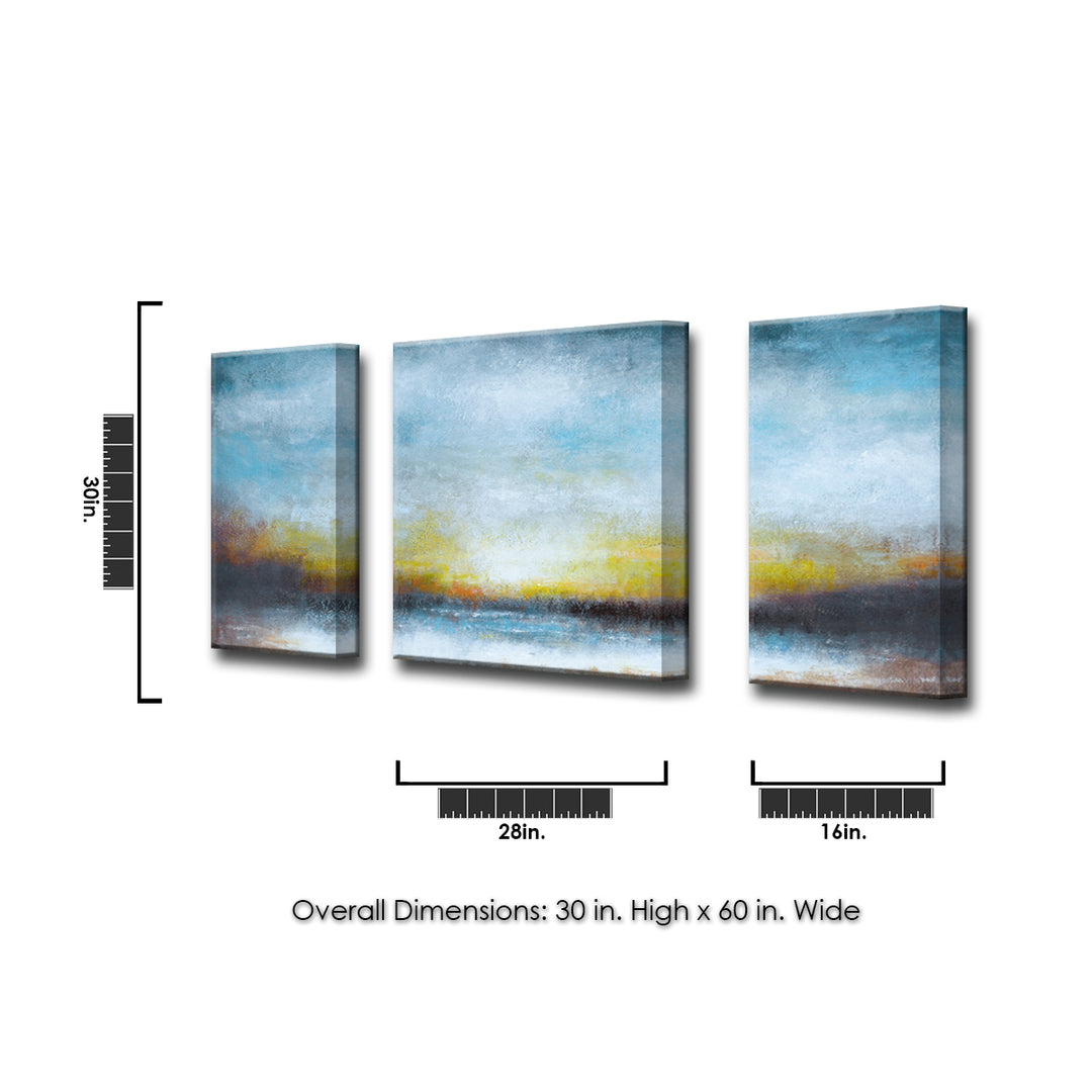 'Twilight' 3 Piece Wrapped Canvas Wall Art Set