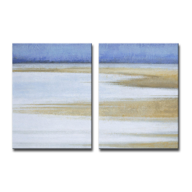 'Coast at Dawn' 2 Piece Wrapped Canvas Wall Art Set