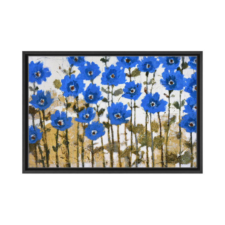 Spring Sapphires Framed Canvas Wall Art