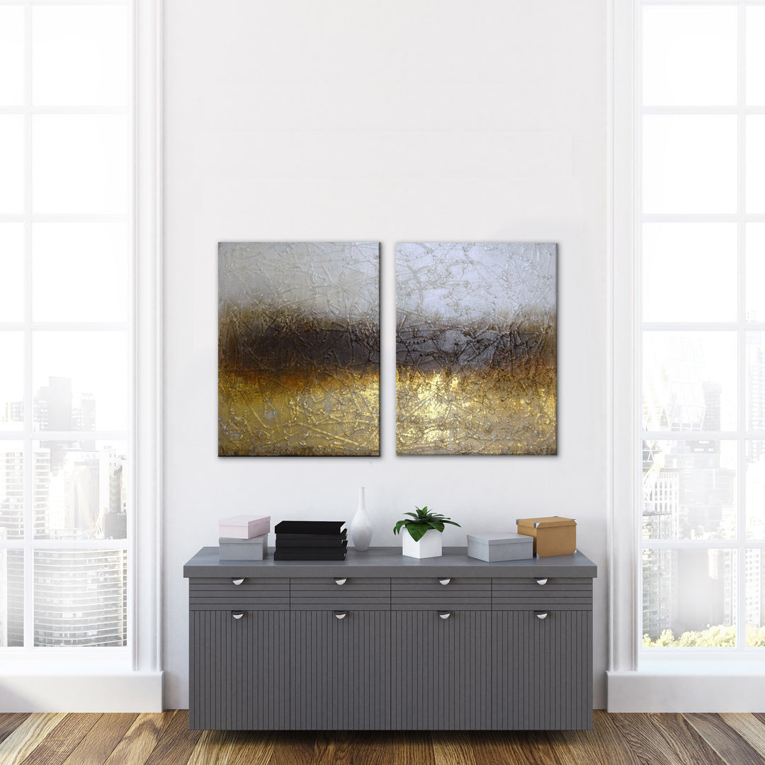 Shadow Field' 2 Piece Wrapped Canvas Wall Art Set