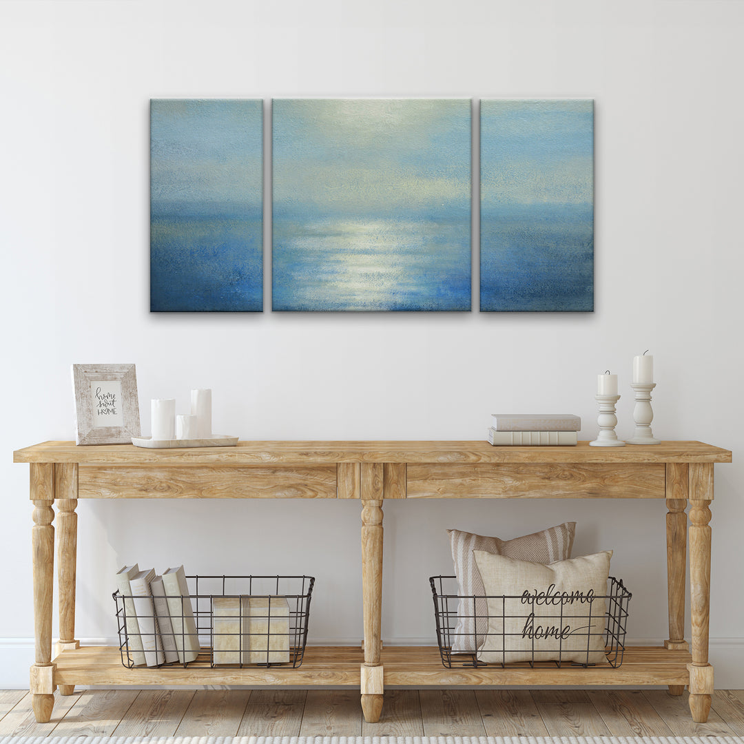 'Coastal Sunrise' 3 Piece Wrapped Canvas Wall Art Set