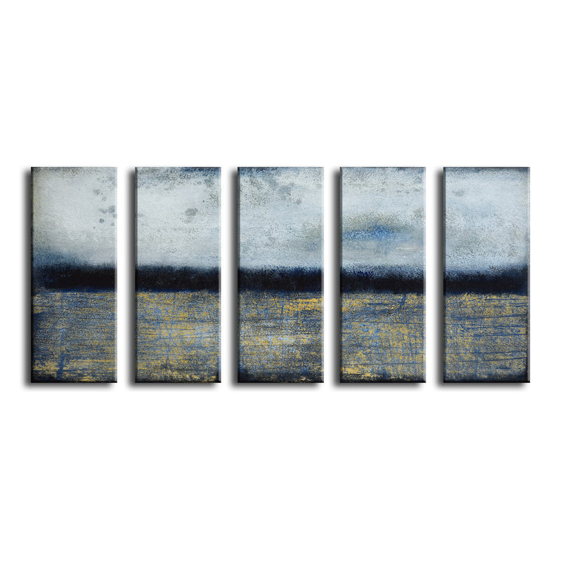 'Somber Haze' 5 Piece Wrapped Canvas Wall Art Set