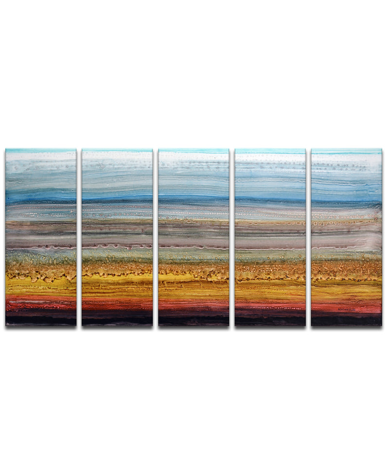 'Heaven and Earth' 5 Piece Wrapped Canvas Wall Art Set