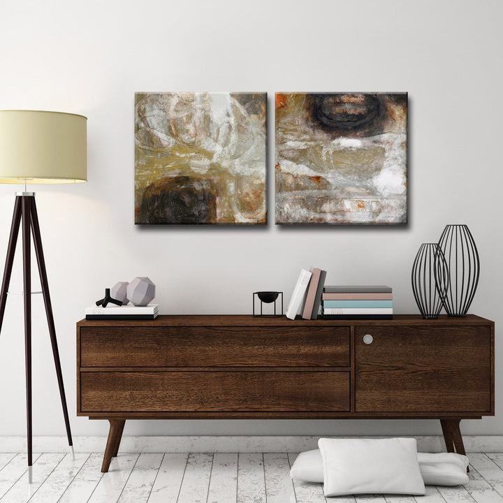 Oxide I/II' 2 Piece Wrapped Canvas Wall Art Set
