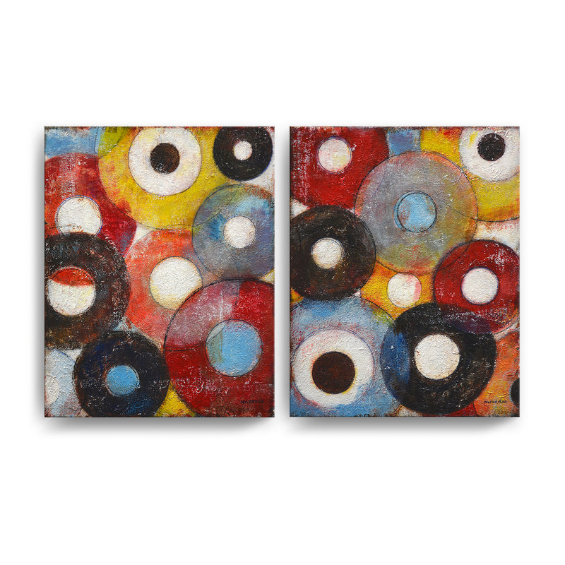 Circumstantial I/II' 2 Piece Wrapped Canvas Wall Art Set