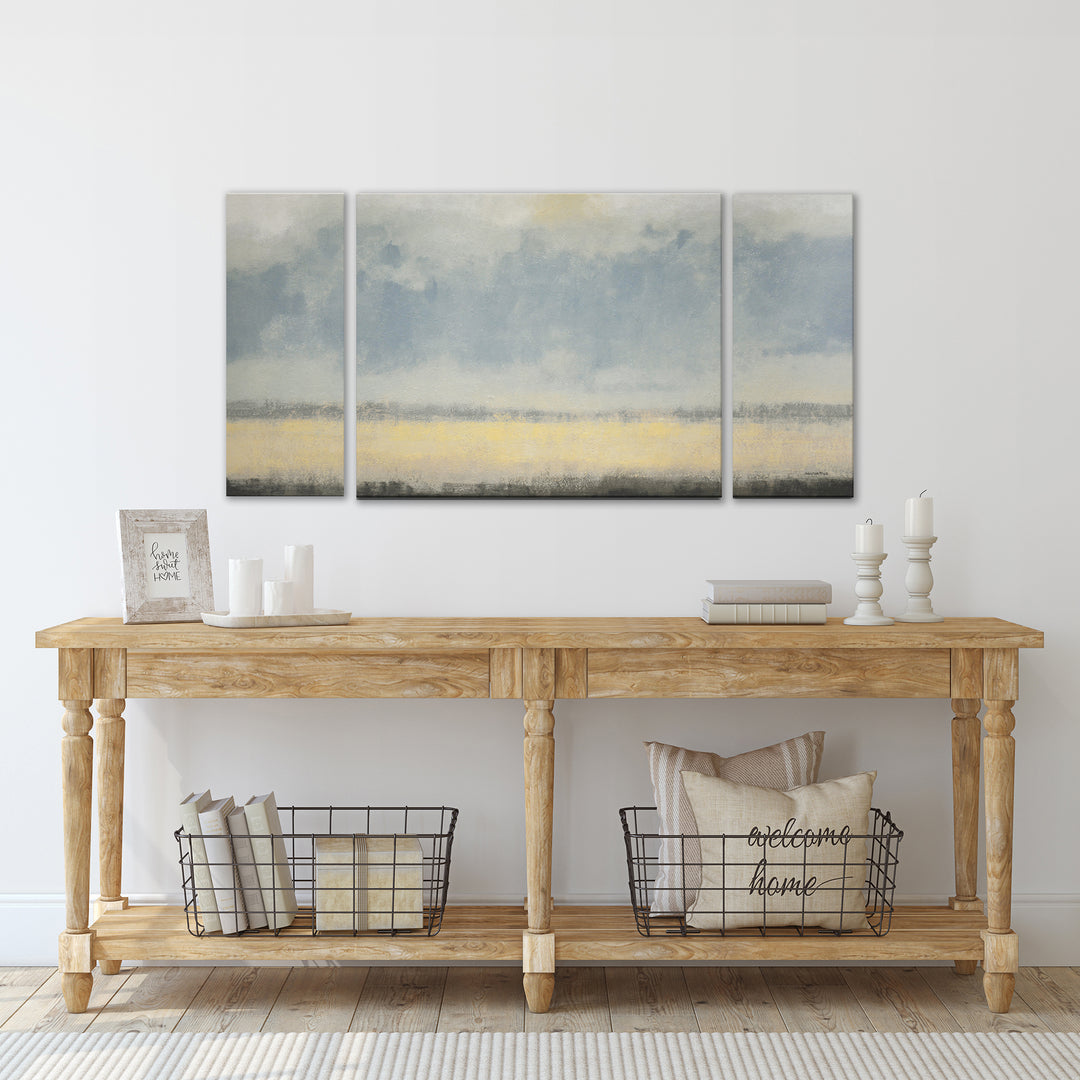 'Warm Coastal Breeze' 3 Piece Wrapped Canvas Wall Art Set