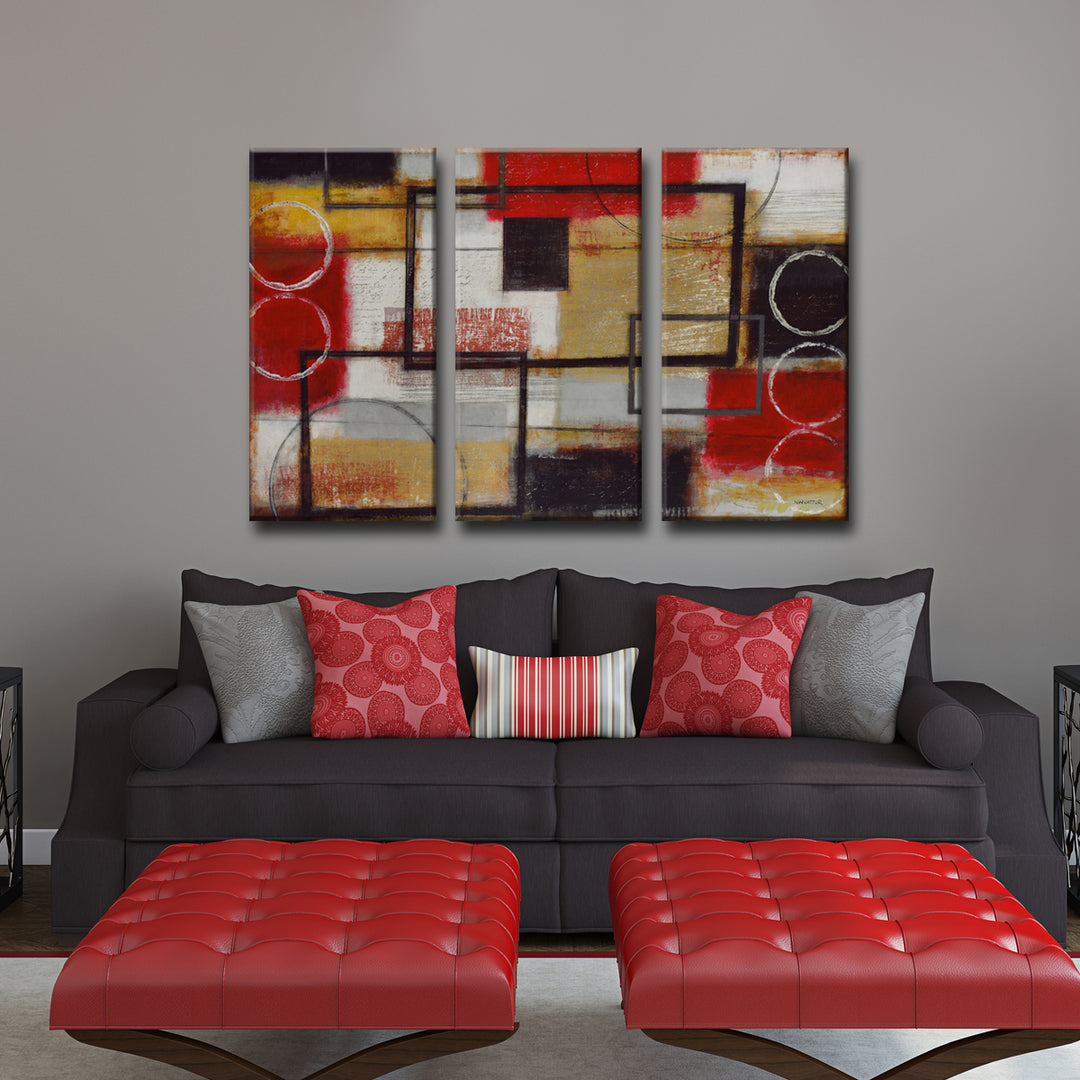 Energized' 3 Piece Wrapped Canvas Wall Art Set