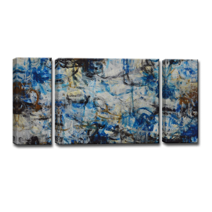 'White Water' 3 Piece Wrapped Canvas Wall Art Set