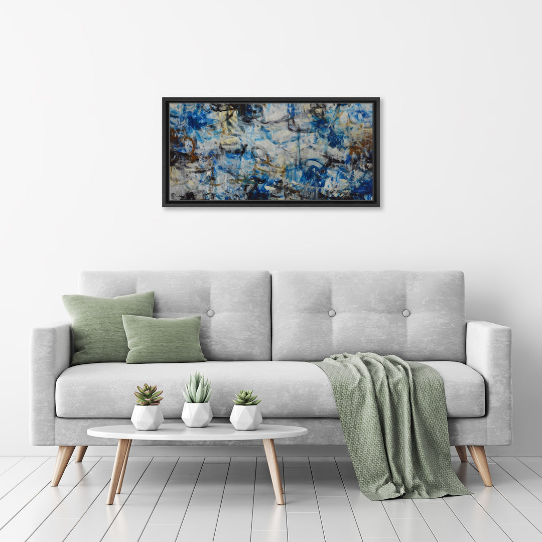 White Water Framed Canvas Wall Art