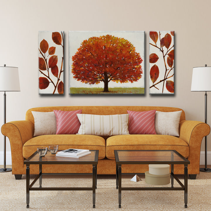 'November Splendor' 3 Piece Wrapped Canvas Wall Art Set