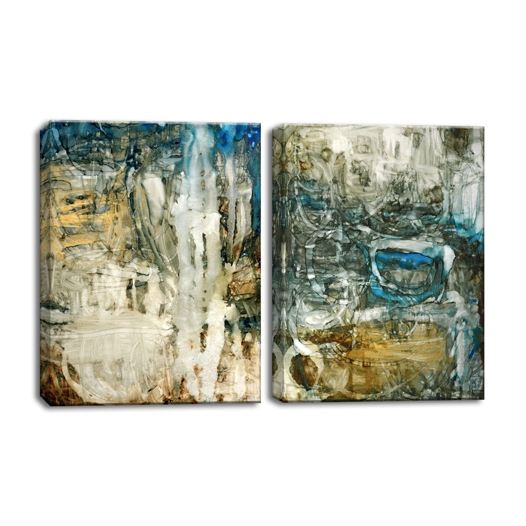 Canyon Falls I/II' 2 Piece Wrapped Canvas Wall Art Set