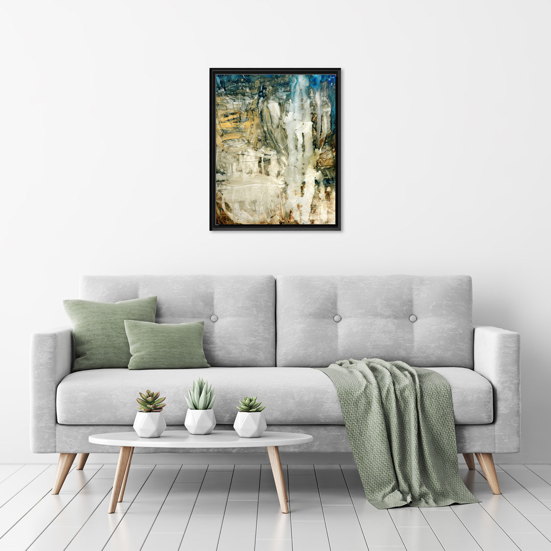 Canyon Falls I Framed Canvas Wall Art
