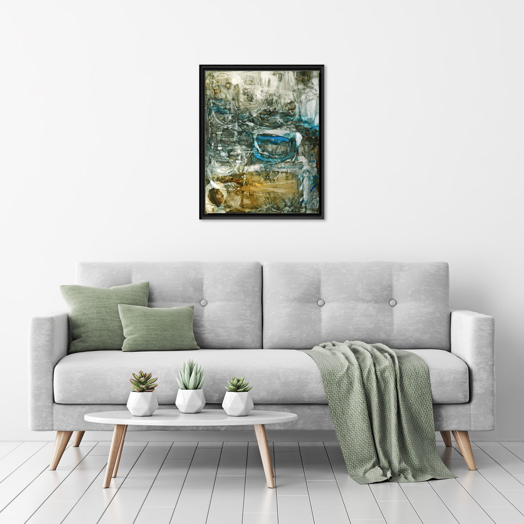 Canyon Falls II Framed Canvas Wall Art