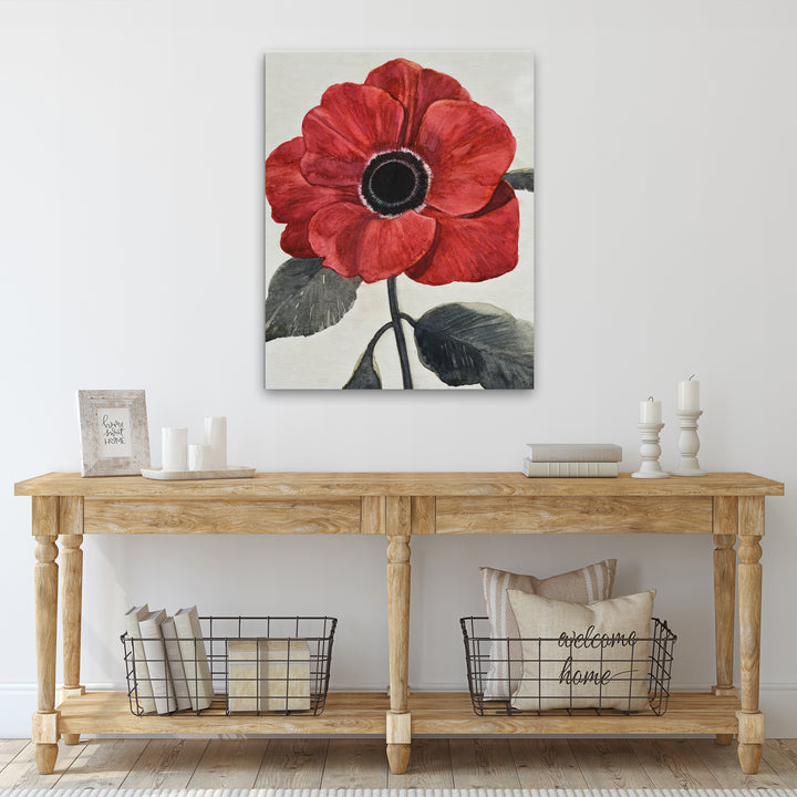 'Graceful Poppy I' Wrapped Canvas Wall Art