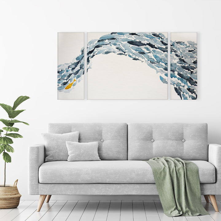 'Goldfish' Wrapped Canvas Coastal Wall Art Set
