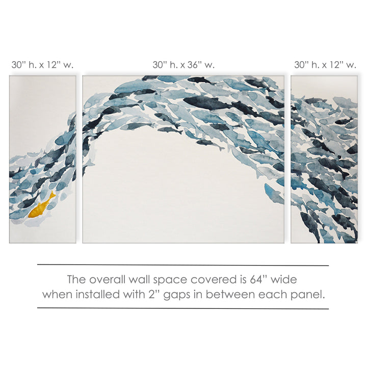 'Goldfish' Wrapped Canvas Coastal Wall Art Set