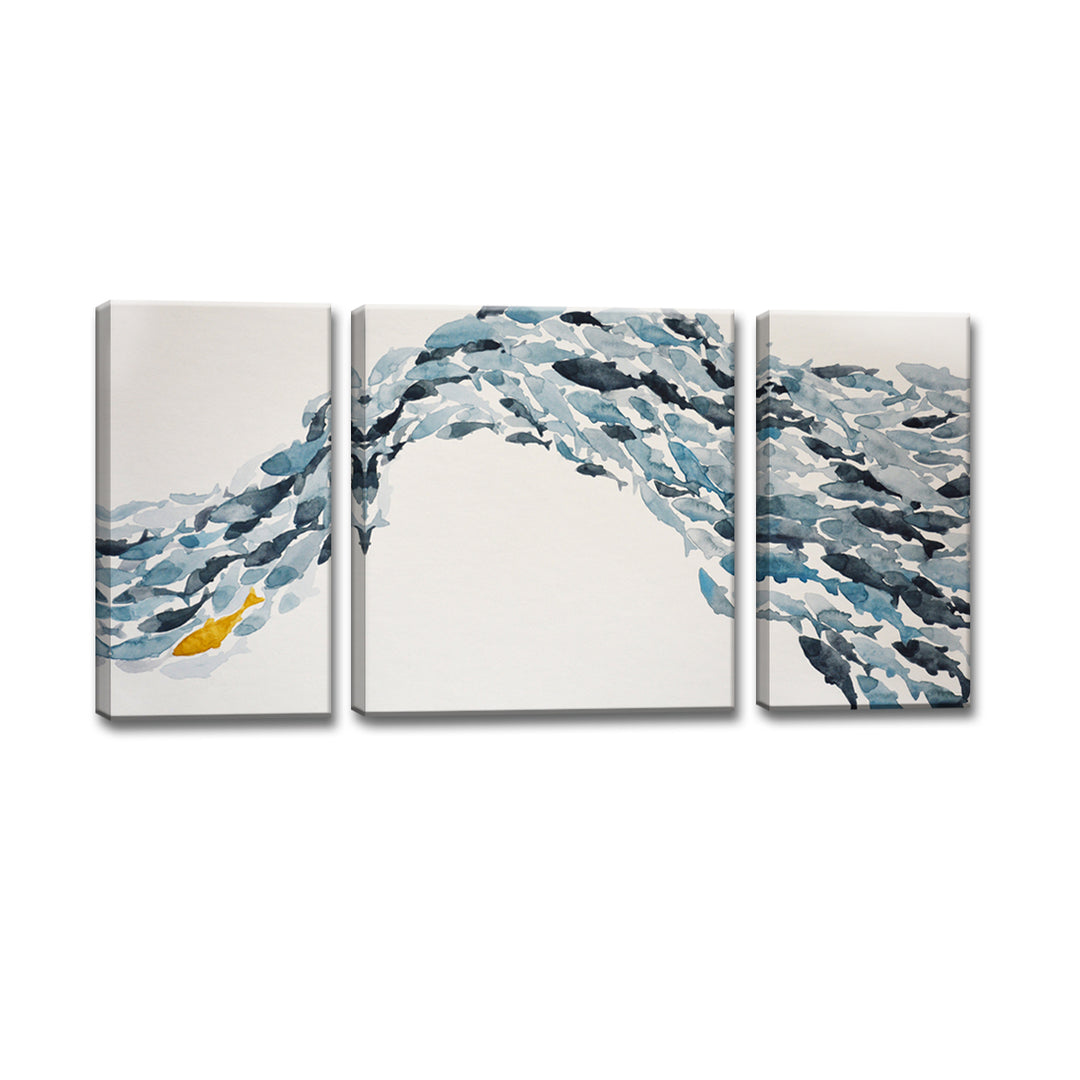 'Goldfish' Wrapped Canvas Coastal Wall Art Set