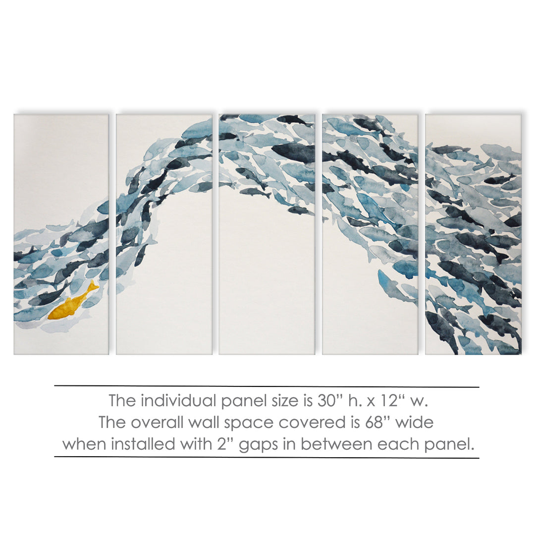 'Goldfish' Wrapped Canvas Coastal Wall Art Set