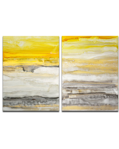 New Sunset No. 1/2' 2 Piece Wrapped Canvas Wall Art Set