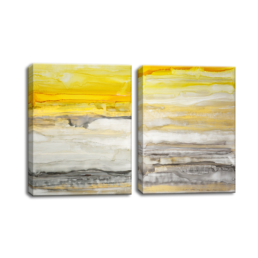 New Sunset I/II' 2 Piece Wrapped Canvas Wall Art Set