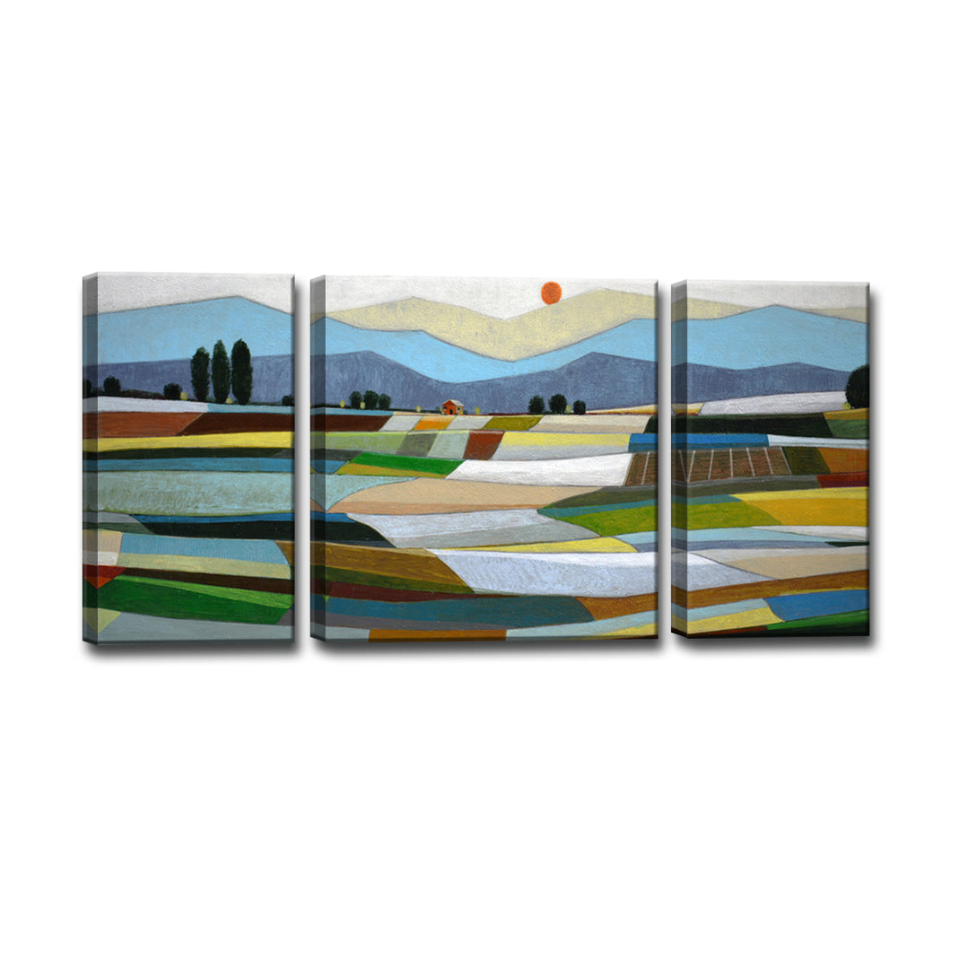 'Fertile Acres' 3 Piece Wrapped Canvas Wall Art Set