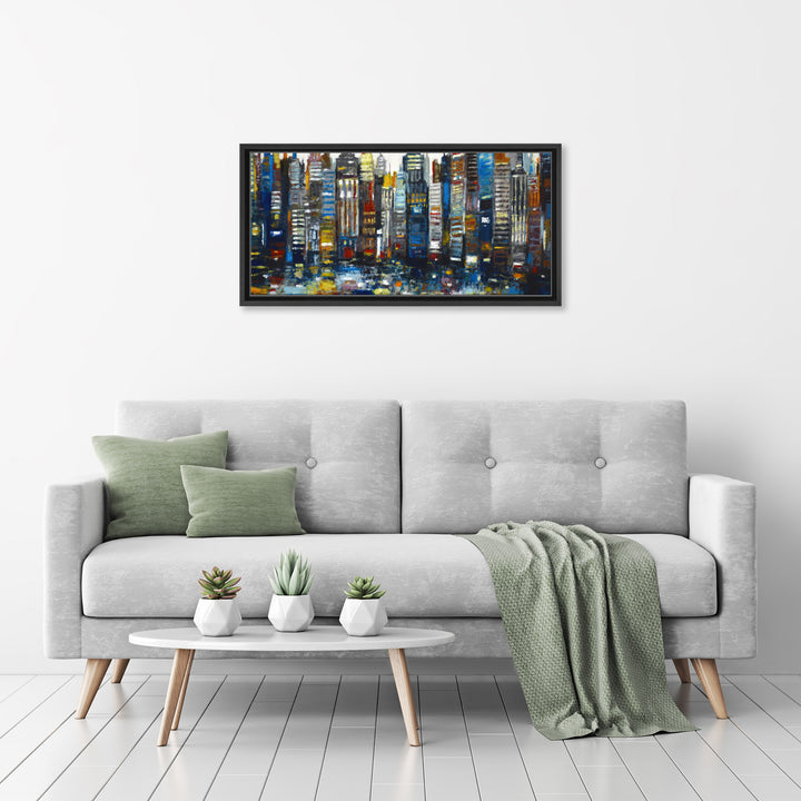 Never Sleeps Framed Canvas Wall Art
