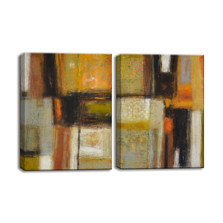 New Earth I/II' 2 Piece Wrapped Canvas Wall Art Set