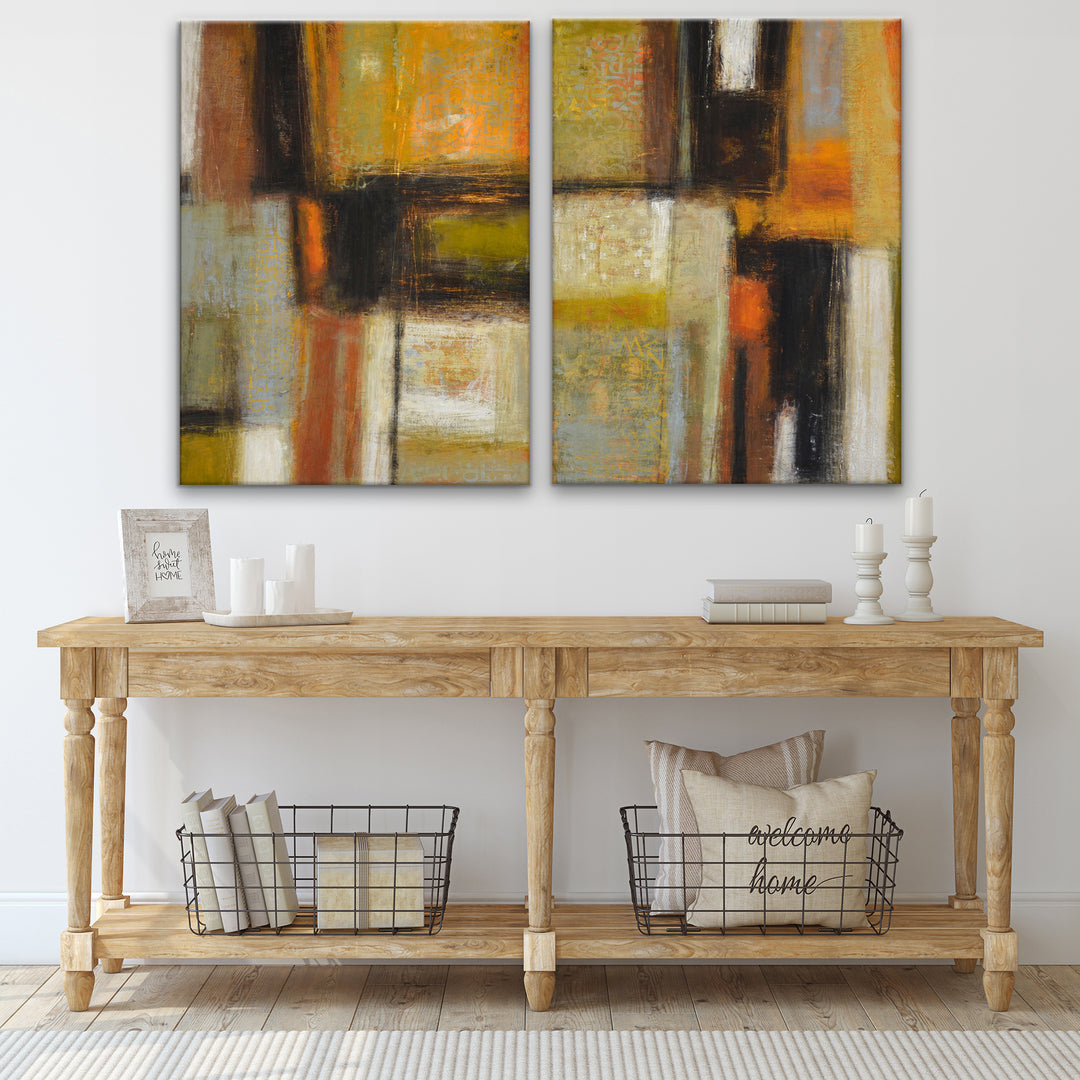 New Earth I/II' 2 Piece Wrapped Canvas Wall Art Set