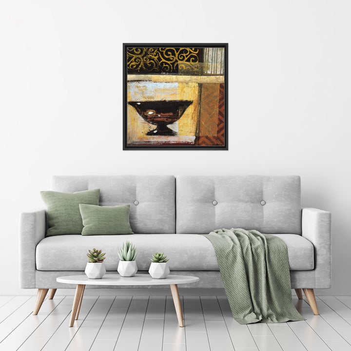 Ancient Urn II Framed Canvas Wall Art