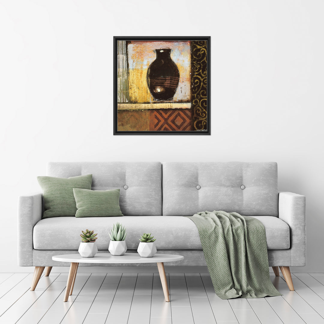 Ancient Urn IV Framed Canvas Wall Art