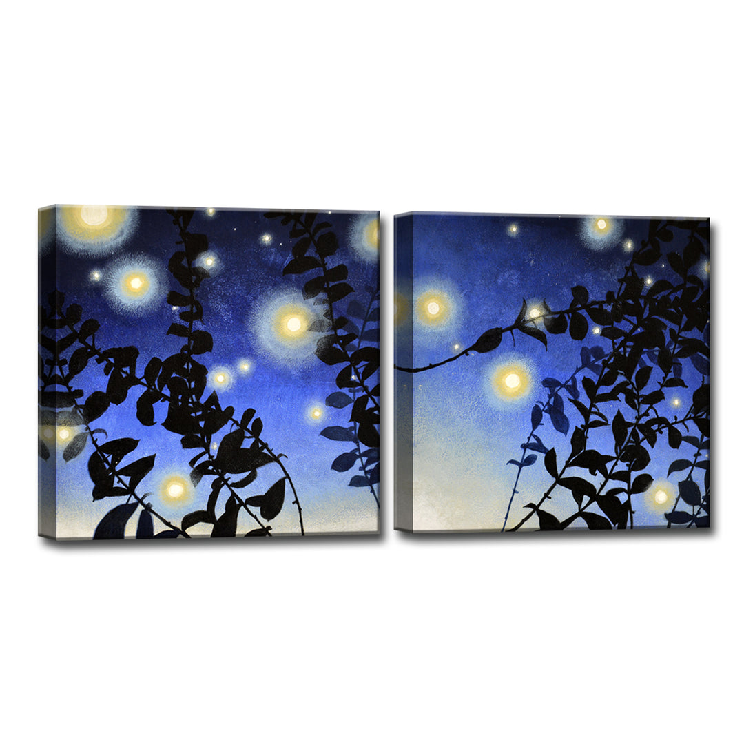 Fireflies I/II' Wrapped Canvas Wall Art Set