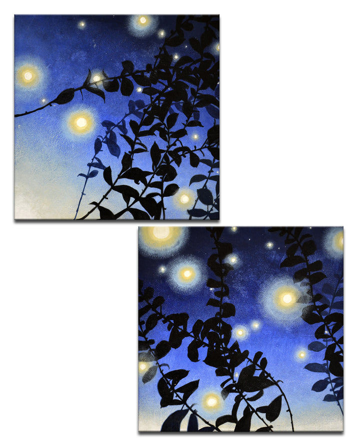 Fireflies I/II' Wrapped Canvas Wall Art Set
