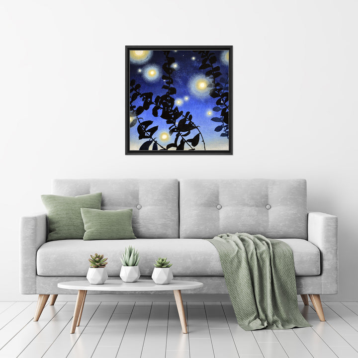 Fireflies II Framed Canvas Wall Art
