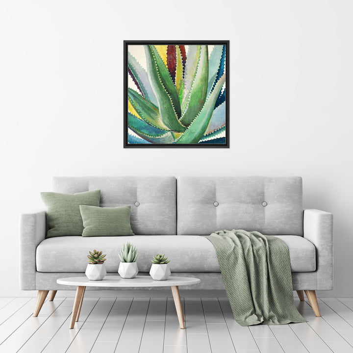 Brilliant Succulents I Framed Canvas Wall Art