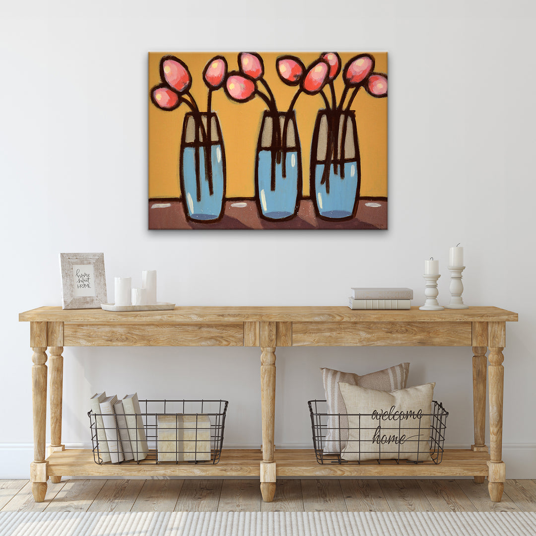 'III Bouquets' Wrapped Canvas Wall Art