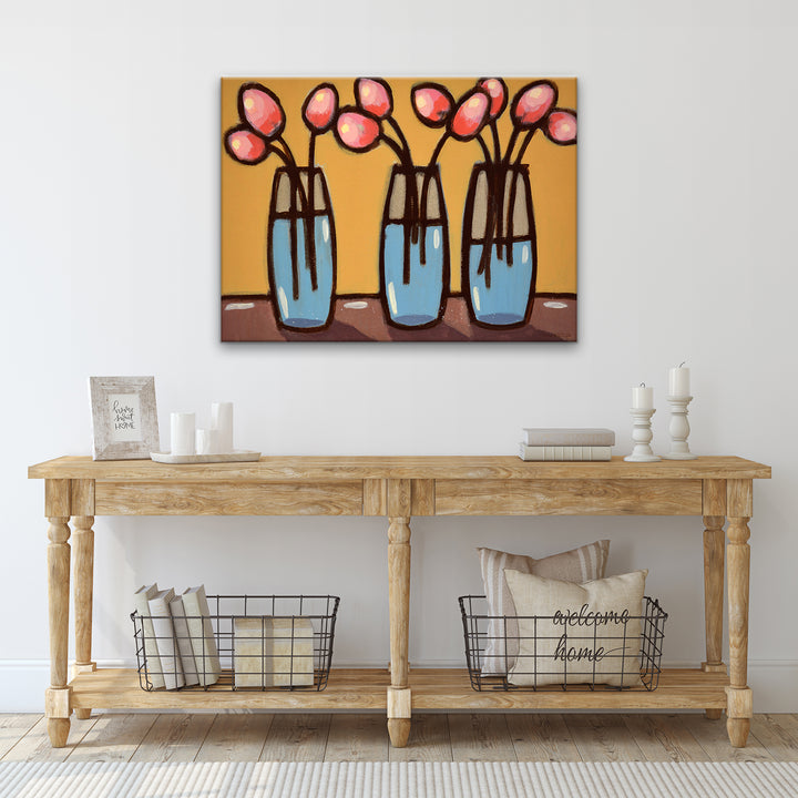 'III Bouquets' Wrapped Canvas Wall Art