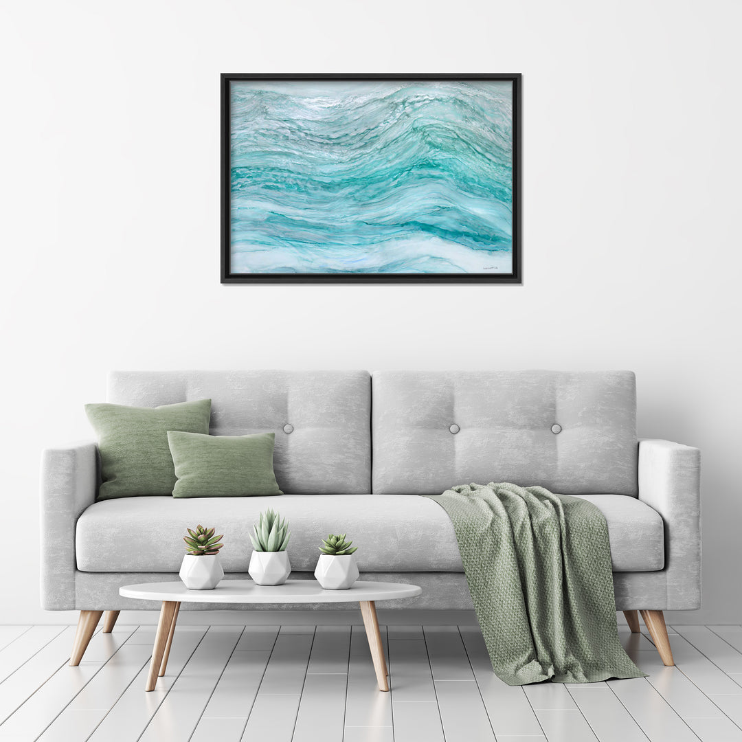 Neptunes Fury Framed Canvas Wall Art