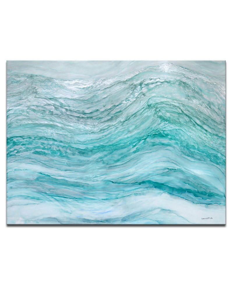 'Neptune's Fury' Wrapped Canvas Wall Art