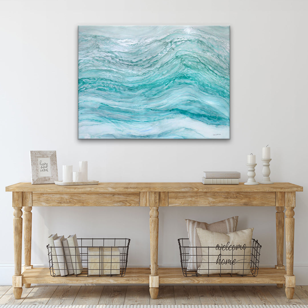 'Neptune's Fury' Wrapped Canvas Wall Art